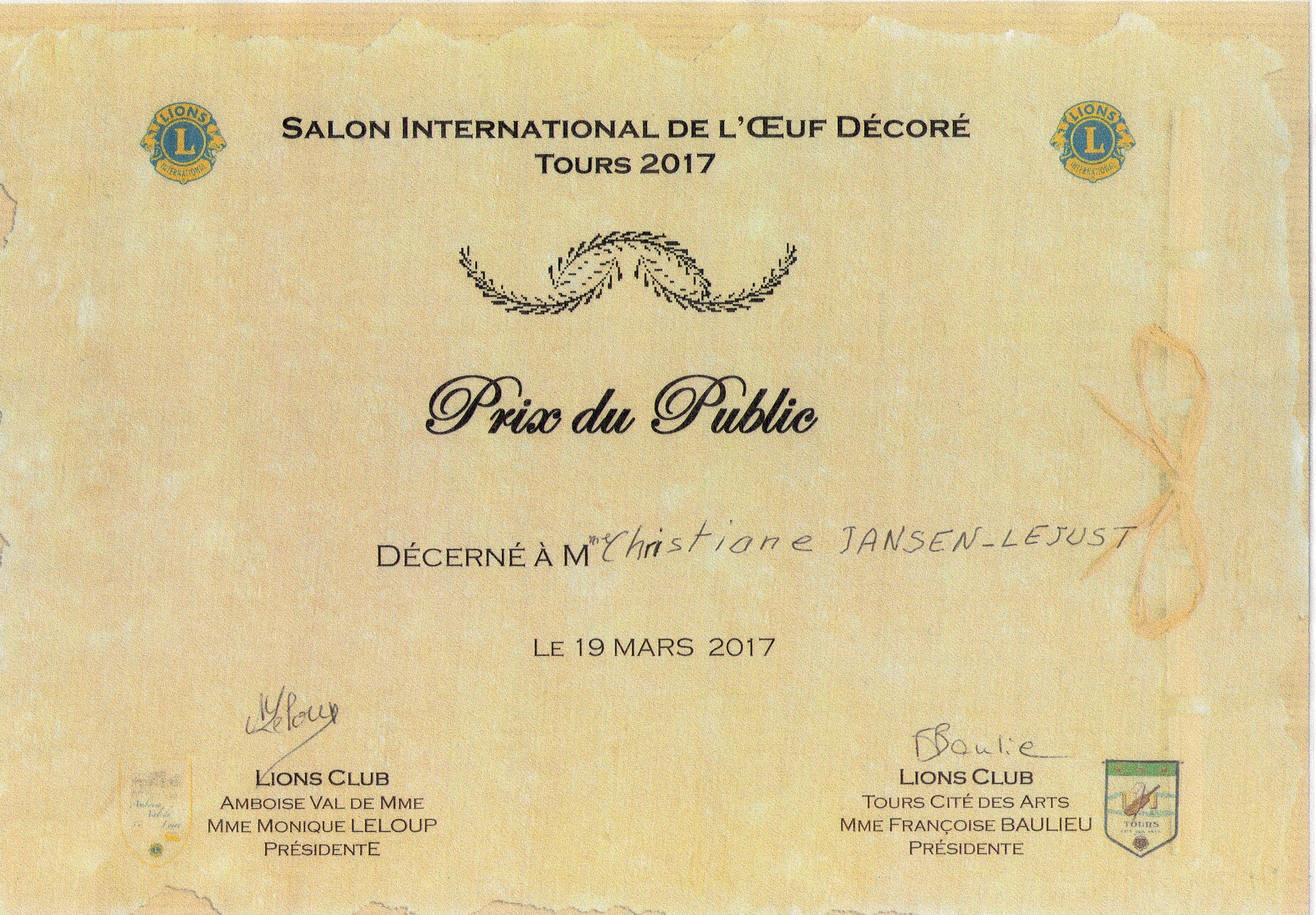 Tours - Publieksprijs